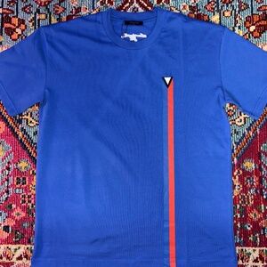 MEN'S PRE-OWNED SHORT SLEEVED EMBROIDERED LOUIS VUITTON COTTON T-SHIRT XL